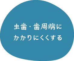 虫歯・歯周病にかかりにくくする